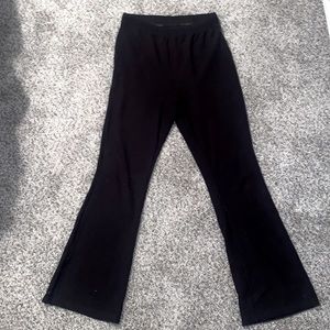 Black Ribbed SHEIN Flare Pants
